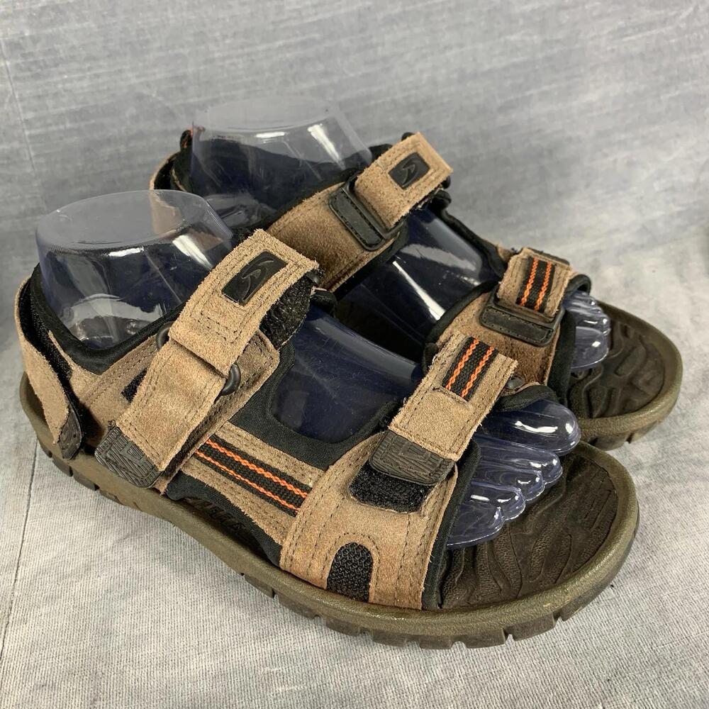 Dr Scholls Mens Size 6 Sandals Brown Adjustable Strap Summer Shoes